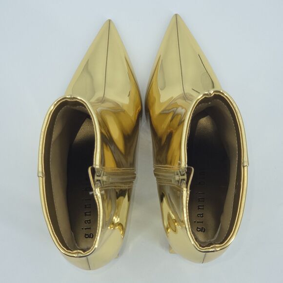 Gianni Bini Harrison Ankle Boots Booties Womens Size 8 Metallic Gold Party Club - Picture 6 of 12